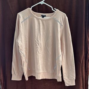 torrid Blush Pink Crewneck Sweatshirt with Stitch Detail